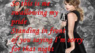 Taylor Swift - Back To December Lyrics