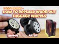 How to Replace Worn Out Luggage Suitcase Wheels (FIL) / #EnDIYneer