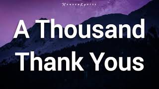 Sarah Kroger - A Thousand Thank Yous (Lyrics)