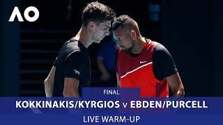 LIVE: Kyrgios/Kokkinakis v Ebden/Purcell Warm-Up: Rod Laver Arena | Australian Open 2022