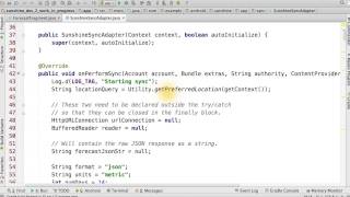 Finish the SyncAdapter - Developing Android Apps