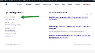 Event Calendar (For Communications Office)