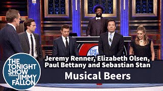 Musical Beers with Jeremy Renner, Elizabeth Olsen, Paul Bettany and Sebastian Stan