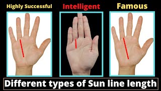 Different types of Sunline length | Billionaire Sign | Multiple Earnings in hand | Palmistry