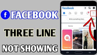 Fix Facebook Three Line Option Not Showing // Facebook Setting Not Showing