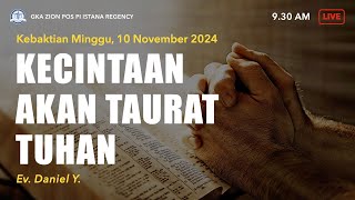 Kecintaan akan Taurat Tuhan - Ibadah Online GKA Zion PPI IR - Minggu 10 November 2024