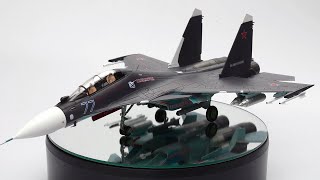 黑海雄鹰！俄罗斯海军航空兵SU-30SM战斗机合金成品模型开箱测评HA9502