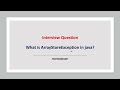 What is ArrayStoreException in java ?