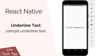 React Native: Underline Text