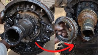 Complete Cleaning & Greasing of Truck/Dumper Rear Wheel Hub, Axle Gulla and Bearing