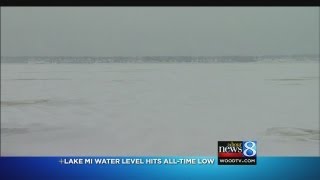Lake Michigan water level at record low