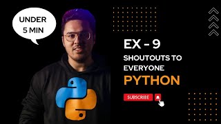 Exercise 9 - Shoutouts to Everyone | Source Code | Explanation | English | Day #83