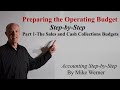 Operating Budget Preparation Step-by-Step, Part 1-Sales & Cash Collections Budgets, by Mike Werner