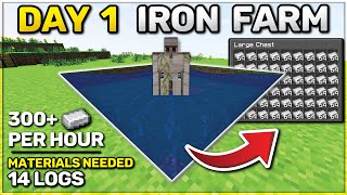 Minecraft Iron Farm DAY 1 - Unlimited Iron 1.19