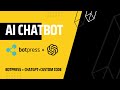 Building a Generative AI Chatbot using Botpress with workflows, ChatGPT Engine, Custom Code, etc.