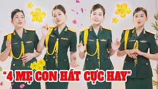 Xuân Chiến Khu 🔥 PHÁT SỐT 4 Mẹ Con Ruột Hát Cực Hay | Nhạc Cách Mạng Hay Nhất 22/12 | MV 4K