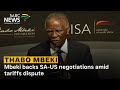 Mbeki backs SA-US negotiations amid tariffs dispute
