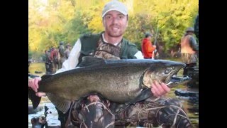 Zvejyba - Fishing for Steelhead \u0026 Salmon - Salmon River NY - 2009