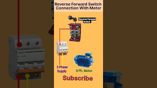 How To Reverse Forward Switch Connection With 3 Phase Motor #Manual changeover #shorts #ytshorts