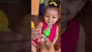 Cute baby chooses lollipop baby 🍭#shorts