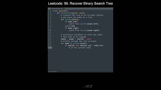 Leetcode 99. Recover Binary Search Tree in Python | Python Leetcode | Python Coding Tutorial | ASMR