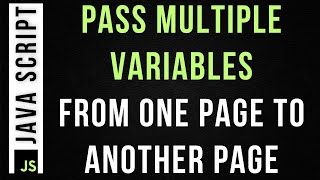Pass Multiple Variables From One Page To Another