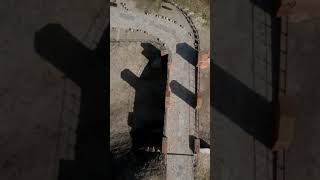 The ruins of the Castle of the Mazovian Dukes in Czersk. 14th/15th century. Poland. Drone.