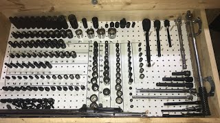 Tool box / work cart socket storage and organization