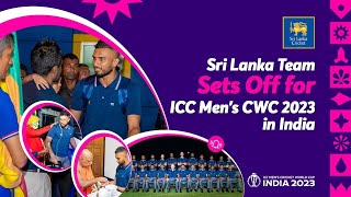 Sri Lanka Team Sets Off for ICC Men's Cricket World Cup 2023 in India