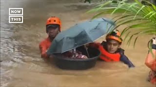 Philippines Hit With Floods From Category 5 Typhoon #Shorts
