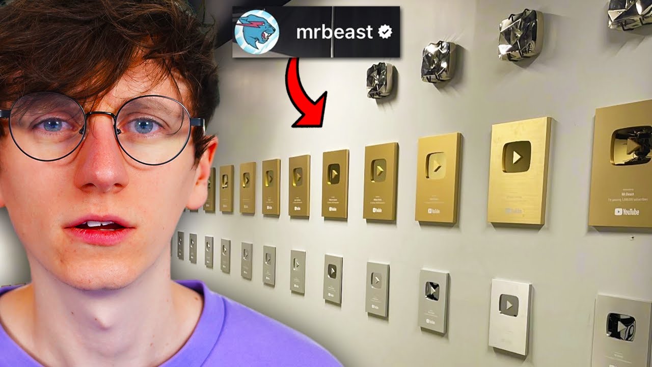 Mrbeast Reveals His Full Play Button Collection Epic Youtube