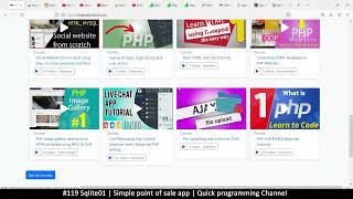 #119 Sqlite01 | Simple point of sale app in php & javascript | Quick programming tutorial