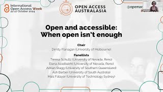 OA Week 2024: Open and Accessible: When open isn’t enough.