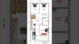 22x45 house plan #houseplan #gharkanaksha#3dhouseplan contact 50%,off 9532913020 #shorts#shortsfeed