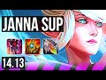 JANNA & Jhin vs NAMI & Aphelios (SUP) | 66% winrate, 15k DMG | EUNE Challenger | 14.13