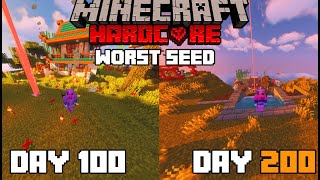 I SURVIVED 200 DAYS ON MINECRAFTS WORST SEED | MINECRAFT HARDCORE | THIS IS WHAT HAPPENED...
