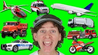 A to Z Alphabet Vehicles Chant with Matt | Learn Vehicles and Transport Names | Alphabet for Kids