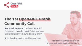 1st OpenAIRE Graph Community Call