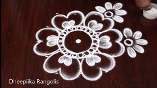 5 Dots simple and easy rangoli design for beginners //Sankranthi muggulu //Easy Rangolis