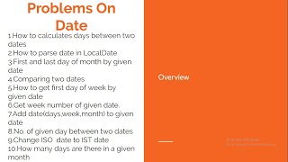 10 Common Date Problems in Java Date Time API || Java 1.8 || 2019