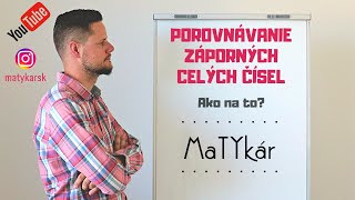 POROVNÁVANIE ZÁPORNÝCH CELÝCH ČÍSEL - vysvetlenie, príklady