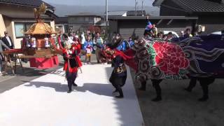 下出獅子舞 春季祭礼2016 縄手（ゲンブリ+一足）