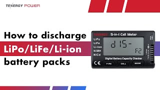 How to discharge your LiPo battery pack with Tenergy's 5-in-1 Cell meter