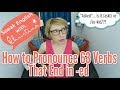 How to pronounce verbs that end in -ed - English pronunciation lesson