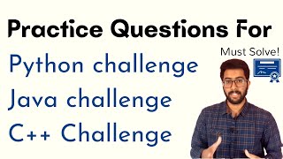 Practice Questions For Java Python C++ Challenges | 21 Days Challenge | Vamsi Bhavani