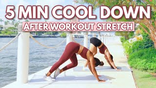 5 MIN COOL DOWN STRETCHES AFTER WORKOUT | RELAX AND RECOVER growwithjo