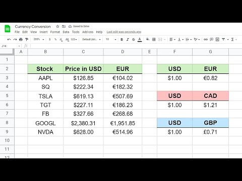 Currency conversion in Google Sheets Google Finance