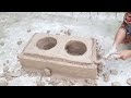 how to make mud clay oven for outdoor cooking মাটির চুলা তৈরি করার সহজ পদ্ধতি part 18