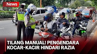 Heboh! Pelanggar Kocar-kacir Hindari Razia Tilang Manual di Daan Mogot, Jakbar