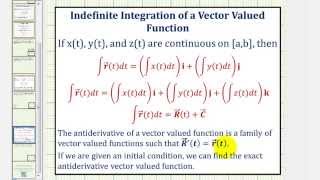 Ex:  Integrate a Vector Valued Function